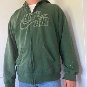 Vintage Nike Air green zip up hoodie